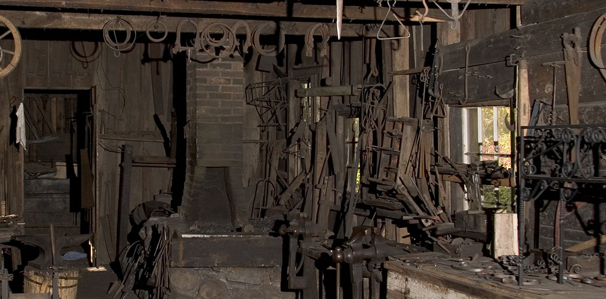 blacksmith shop at Black Creek Pioneer Village