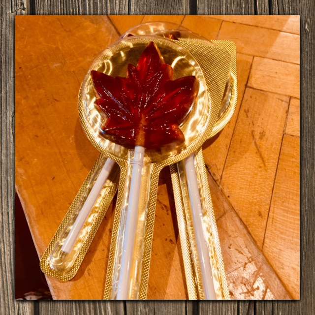 maple sugar lollipops