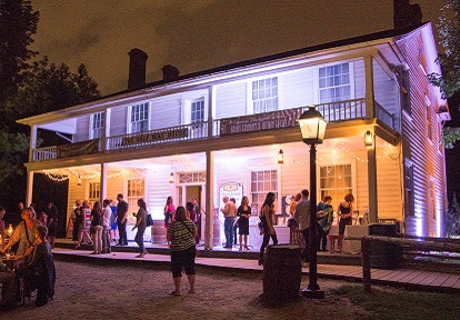 visitors enjoy the Light Up the Night Event at the Half Way House