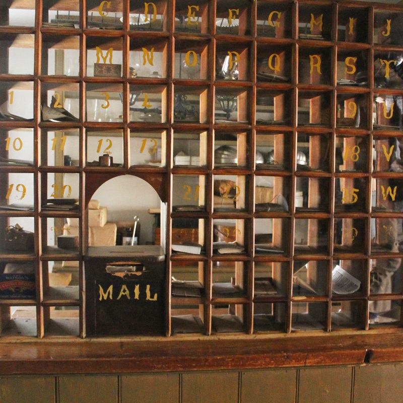 post office inside Laskay Emporium at Black Creek Pioneer Village