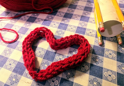 knitted heart