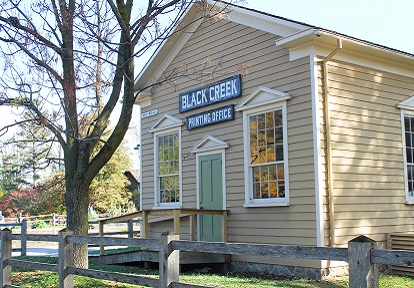 printing office at Black Creek Pioneer Village