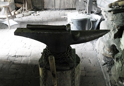 anvil in Blacksmith shop at Black Creek Pioneer Village