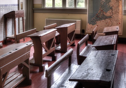 classroom of one-room schoolhouse