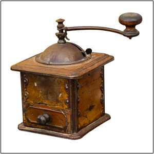 antique coffee grinder