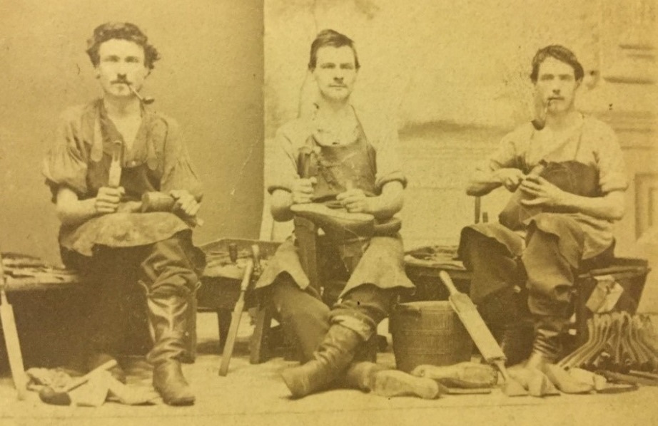 photograph of 19th century shoemakers