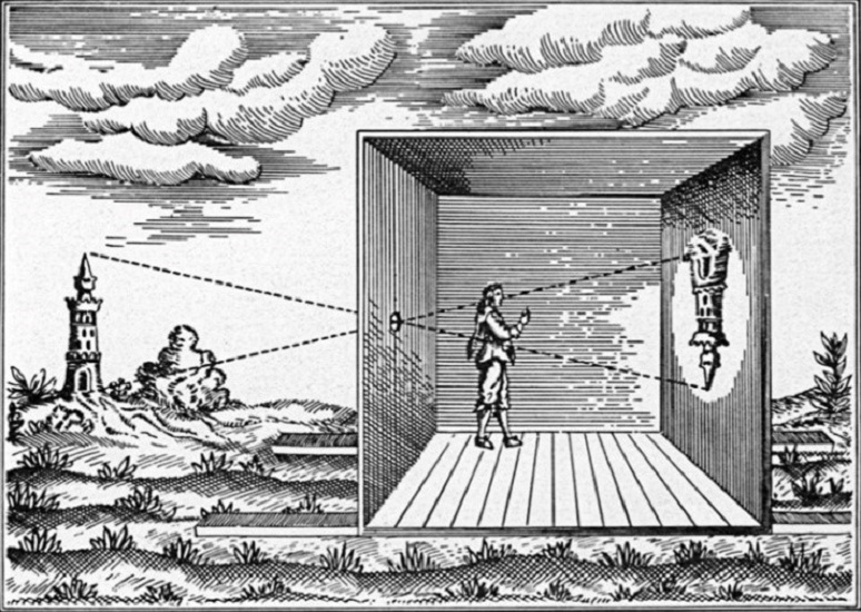 illustration of camera obscura