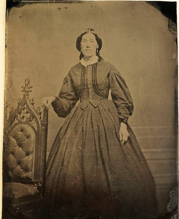 19th century tintype of a young woman