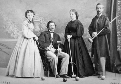 19th century croquet players