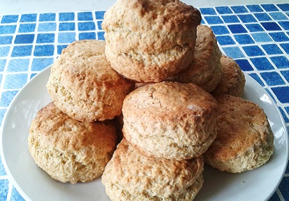 a plate of scones