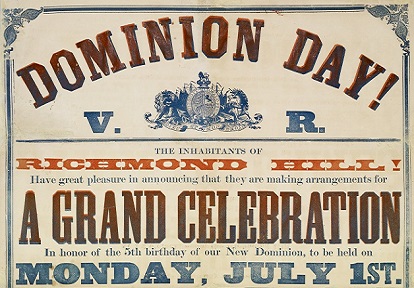 poster for 1867 Dominion Day celebration