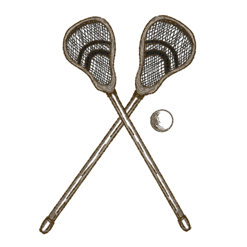 illustration of lacrosse sticks