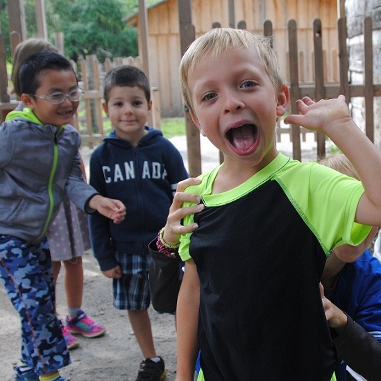 summer camps clown for the camera at Black Creek Pioneer Village