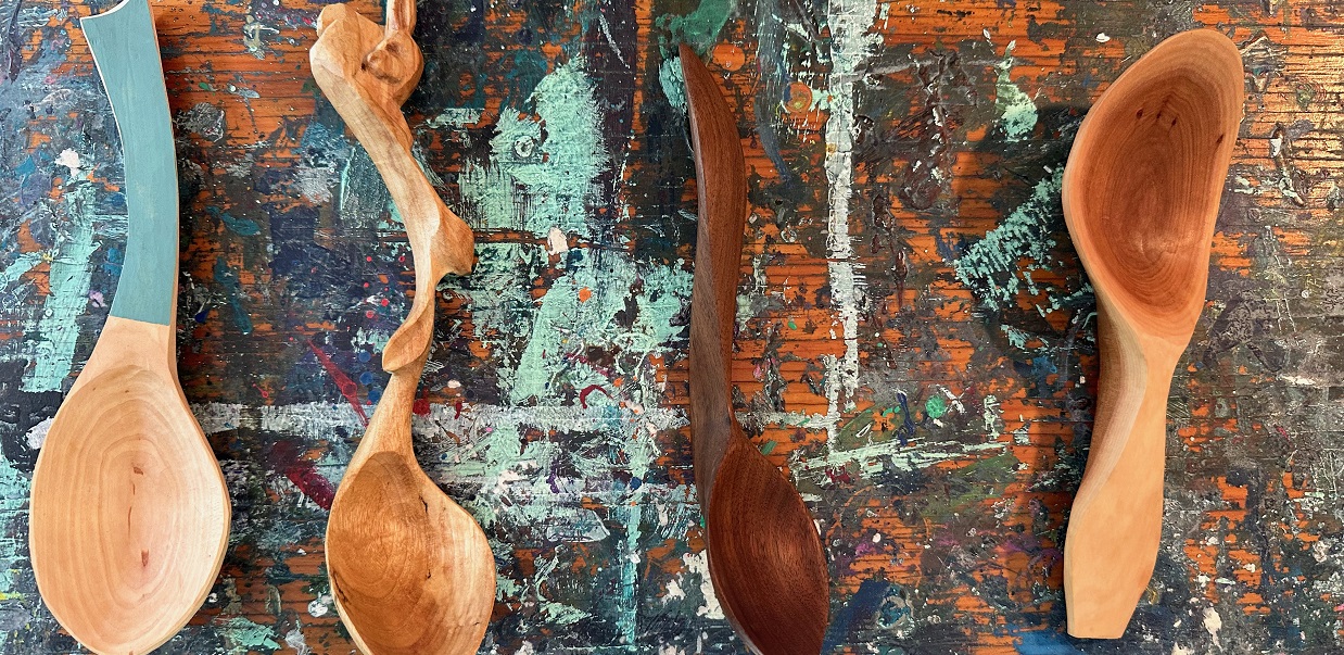 carved spoons by Inuk artist Barry Best